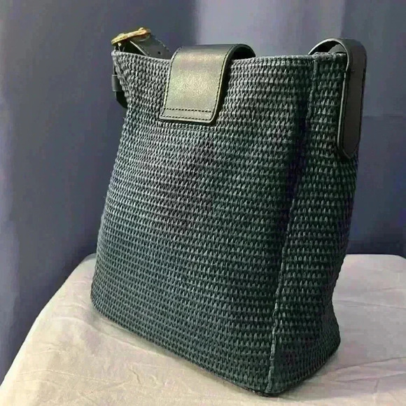 Banana Republic Straw & Leather Purse - Picture 5 of 7